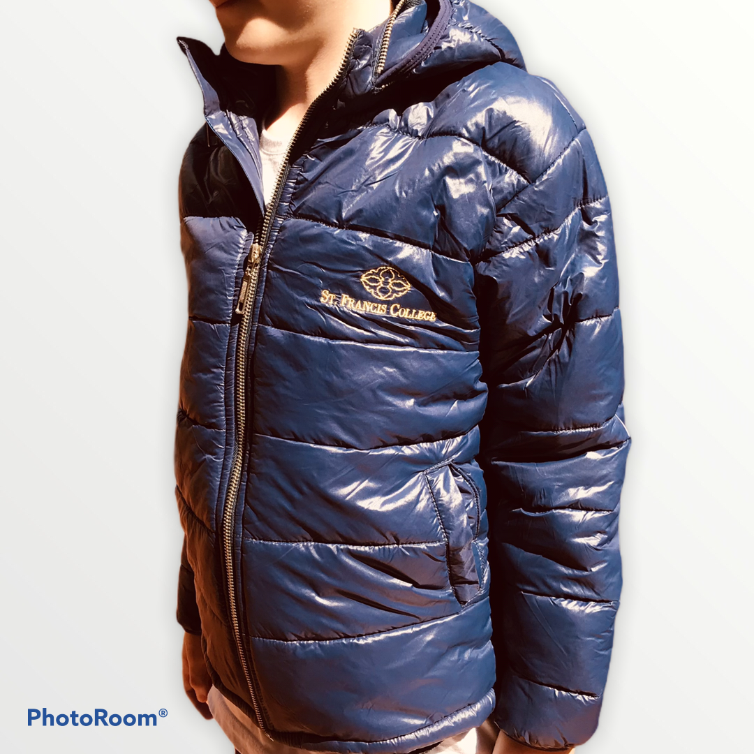 Jaqueta Puffer infantil personalizada para escola